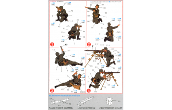 Сборная модель немецкий расчет тяжелого пулемета MG42