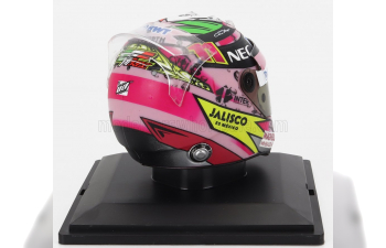 HELMET F1 Casco - Force India Vjm10 Mercedes Team Sahara N11 Season (2017) Sergio Perez, Pink Yellow Black