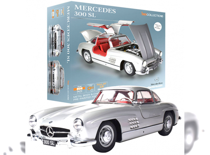 Сборная модель MERCEDES-BENZ 300 SL Gullwing KIT with 602 parts, silver