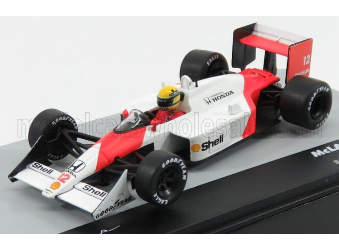 McLAREN F1 Mp4/4 №12 San Marino Gp Ayrton Senna (1988) World Champion, White Red