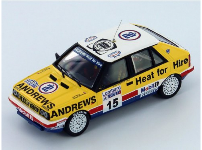 LANCIA DELTA HF 4WD ANDREWS R.Brookes-P.Wilson RAC Rally 1987, yellow