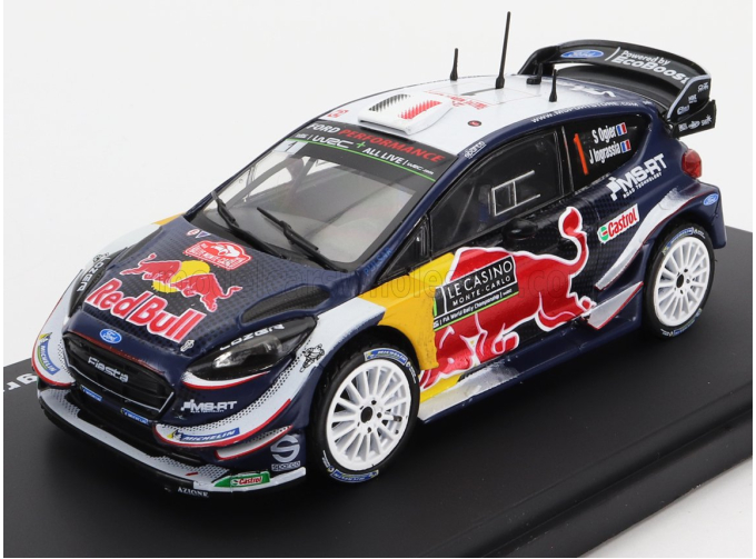 FORD Fiesta Wrc Red Bull N 1 Winner Rally Montecarlo S.Ogier - J.Ingrassia (2018), Blue Yellow Red