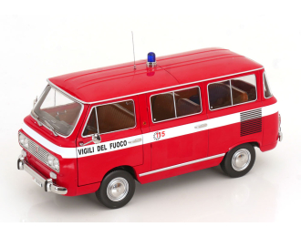 FIAT 850 Familiare Vigili Del Fuoco (1970) – Interno Brown, Red