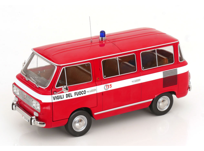 FIAT 850 Familiare Vigili Del Fuoco (1970) – Interno Brown, Red