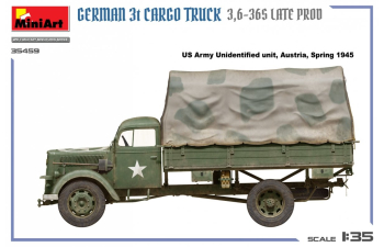 Сборная модель OPEL Blitz German 3t Cargo Military Truck 2-assi 1945