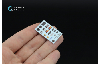 3D Декаль интерьера кабины Советский/Российский палубный тягач, модель 3913 (RFM) (с 3D-печатными деталями)