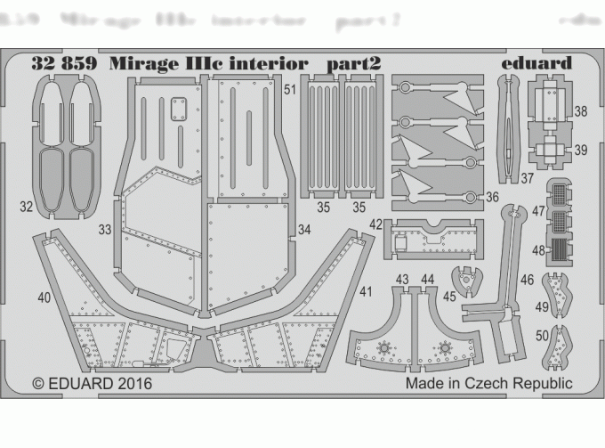 Фототравление для Mirage IIIc interior