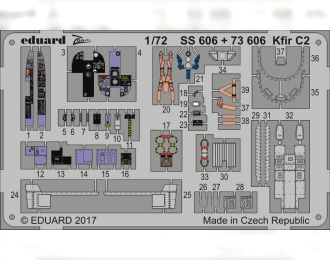 Цветное фототравление для Kfir C2