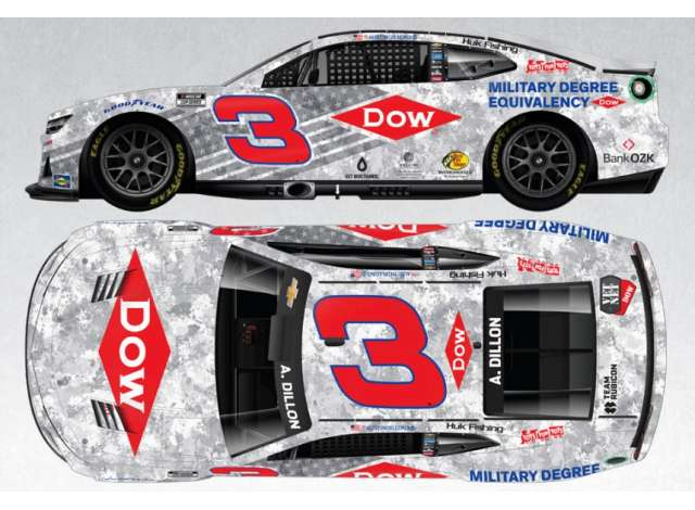 Chevrolet #3 Austin Dillon *Dow Salutes Veterans* grey/red 2025