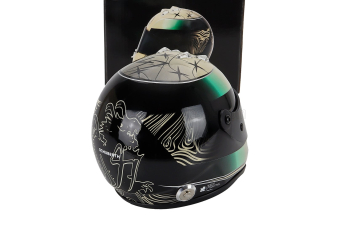 SCHUBERTH HELMET Mick Schumacher 2024 F1 Team Amg Petronas Motorsport N 47 (third Pilot), Gold Green Black
