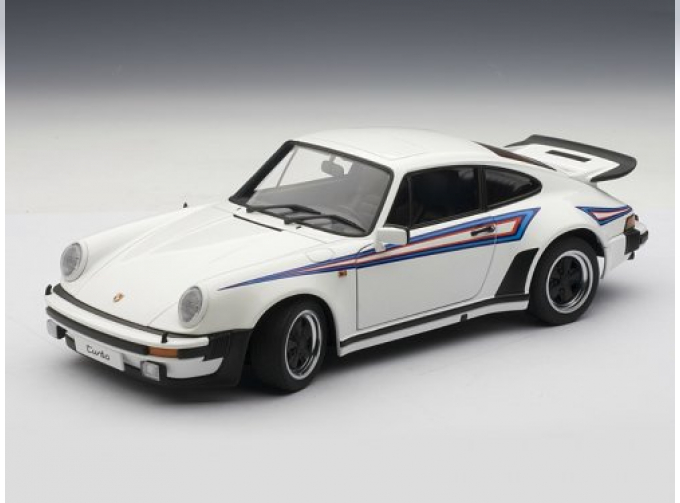 PORSCHE 911 (930) 3.0 TURBO 1976, (WHITE W/ MARTINI STRIPES 