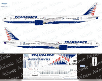 Декаль на самолёт Boeing 777-300 (Transaero)