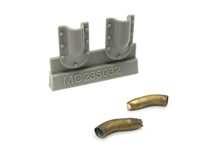 Металлические выхлопные патрубки с бронировками для тип 34, тип 2 с плоскими болтами