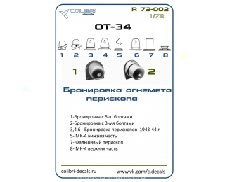 Смолянные наборы дополнений Бронировка огнеметов и перескоповОт-34/76