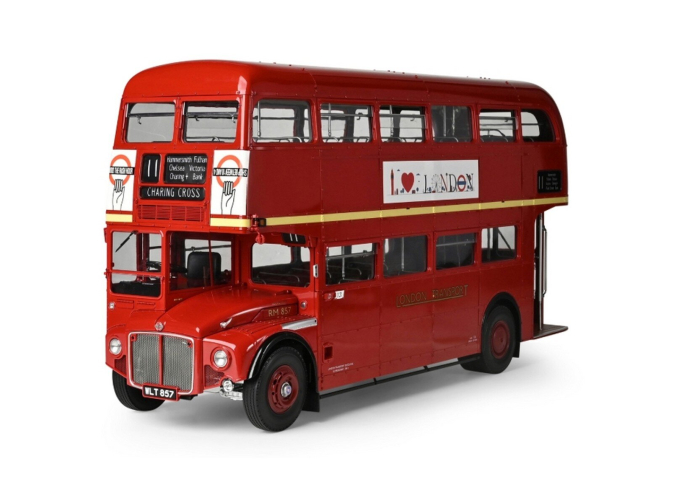 Сборная модель AEC ROUTEMASTER RM 857 London Bus L 69 8 B 20 H 37 5 in cm (1961), red