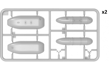 Сборная модель Military U.S. Fuel Drop Tanks And Bomb