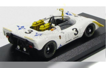 PORSCHE 908/2 N 3 Jarama 1970 Wisell - Bagration, White Yellow