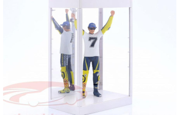 Витрина со светодиодной подсветкой и зеркалом для фигурок в масштабе 1:6, белый