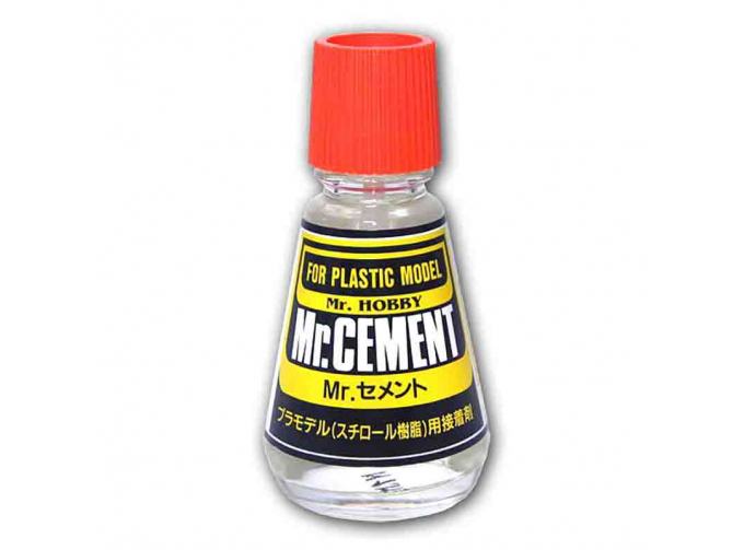 Клей для пластиковых моделей Mr.Cement, с кисточкой, 23 мл.