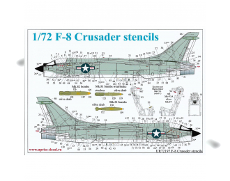 Декаль для F-8 Crusader stencils with insignia & armament