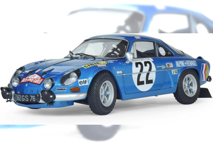 Сборная модель Alpine A110 1600s #22 4th Rally Montecarlo 1971 Jean Claude Andruet - Michel Vial, Blue Met