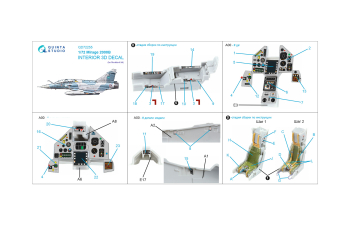 3D Декаль интерьера кабины Mirage 2000B (Modelsvit)