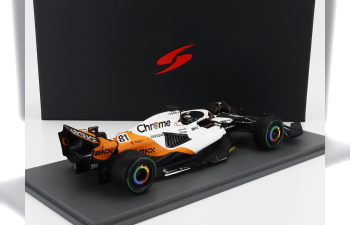 McLAREN F1 Mcl60 Team Mclaren №81 Monaco Gp (2023) Oscar Piastri, White Orange Black