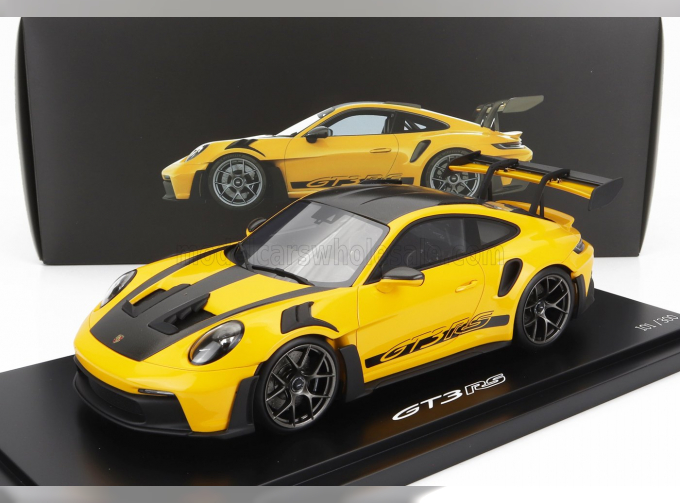 PORSCHE 911 992 Gt3 Rs Coupe (2022) - Con Vetrina - With Showcase, Yellow Black