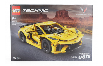 Сборная модель CHEVROLET Lego Technic - Corvette Stingray (2024) - 732 Pcs, Yellow