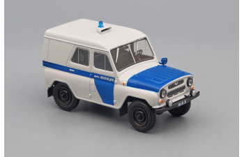 УАЗ 469 Милиция, Милиция СССР 4, белый / голубой