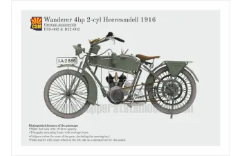 Сборная модель мотоцикл Wanderer 4PS 1916 года