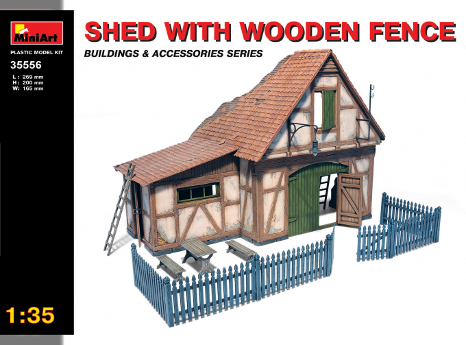 Сборная модель Наборы для диорам SHED WITH WOODEN FENCE