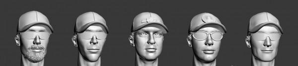 Современные головы для фигурок (ЧВК) №3