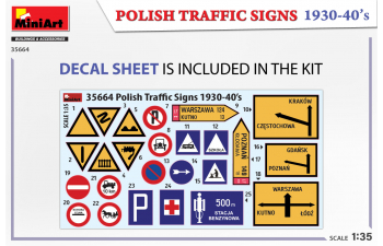 Сборная модель Дорожные знаки, Польша 1930-1940