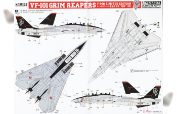 Сборная модель US Navy F-14B VF-101 "Grim Reapers"