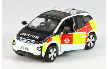 BMW i3 UK London Fire Department Patrol Car, black / white / red