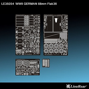 Фототравление 88mm Flak 36 w/Flak Artillery Crew
