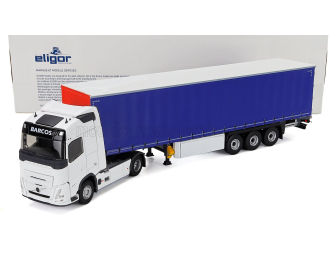 VOLVO Fh Aero Truck Telonato Barcos Transports (2024), White Blue
