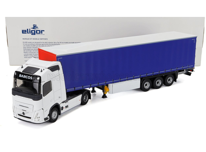 VOLVO Fh Aero Truck Telonato Barcos Transports (2024), White Blue