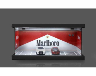 Diorama *Marlboro parking lot*, white/red