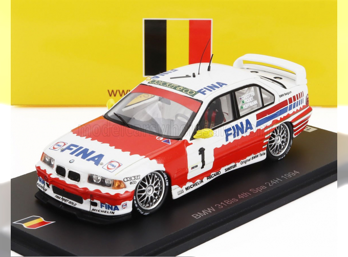 BMW 3-series 318is Team Bmw Fina Bastos №1 4th 24h Spa (1994) Nelson Piquet - Johnny Cecotto - Ingo Hoffmann, Red White