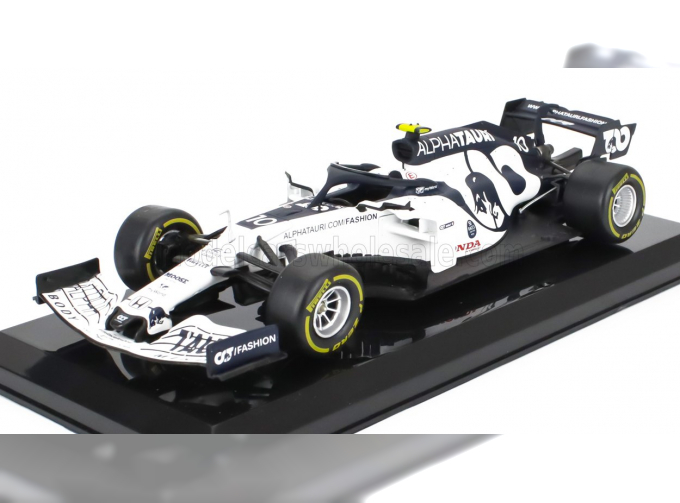 (Уценка!) ALPHA TAURI F1 At01 Honda Ra620h Team Alpha Tauri F1 №10 Season (2020) Pierre Gasly - Con Vetrina - With Showcase, White Blue