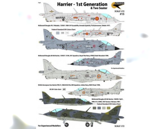 Декаль Harrier - 1st Generations & Two Seater (Spain, Thailand, India, USA - 6 Markings)