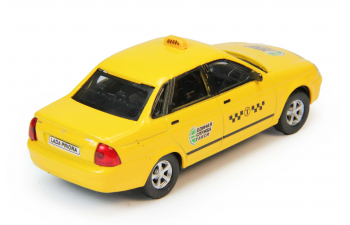 LADA Priora Единая Служба Такси, yellow