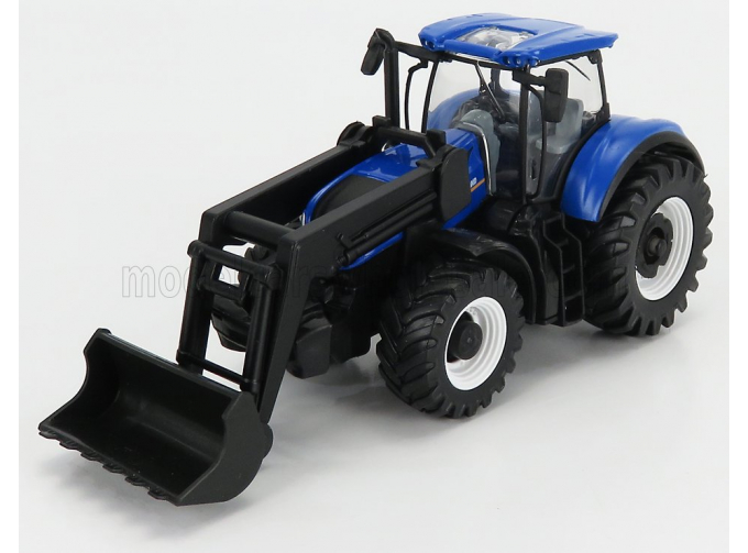 NEW HOLLAND T7.315 Tractor With Front Loader Scraper (2018), Blue