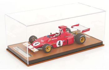 FERRARI F1 312 B3 N 4 Austrian Gp (with Pilot Figure) Arturo Merzario (1973), Red Silver