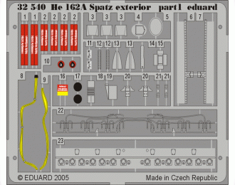 Цветное Фототравление для He 162A Spatz exterior