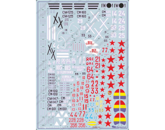 Декаль для сборной модели "Поликарпов И-16 тип 4, 5, 12"