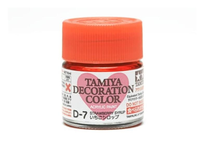 Краска акриловая DECORATION D-7 Strawberry Syrup (клубничный сироп), 10 мл