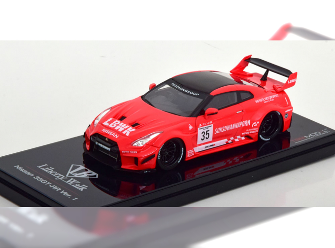 NISSAN 35 GT-RR Ver.1 Liberty Walk, light red black